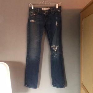 Destroyed denim jeans